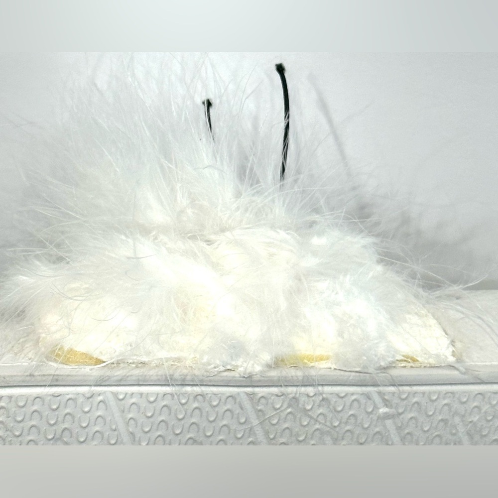 INC International Concepts White Wedge Faux-Marabou Slippers Extra Large 11-12 - Picture 5 of 7